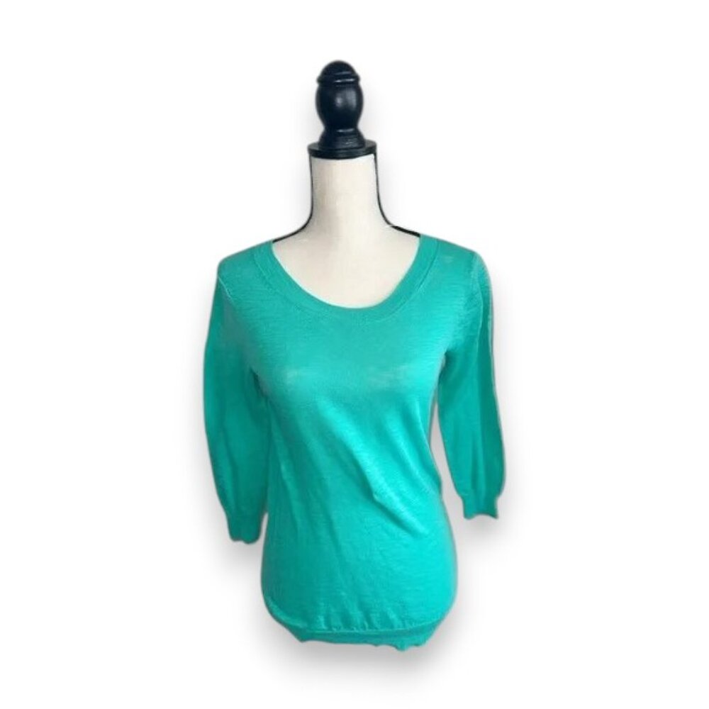 J. Crew Turquoise 3/4 Sleeve Women's Top